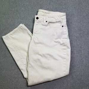 Talbots Women’s Size 8 White Slim Ankle Mid Rise Denim Jeans
